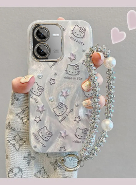 羽纱kt猫vivoY100i长续航版手机壳V2312BA情侣全包防摔可爱套外壳