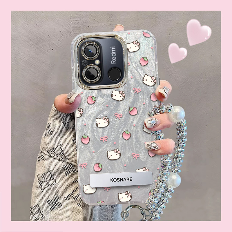 羽纱kt猫红米12C手机壳22120RN86C情侣全包防摔软男女可爱套外壳