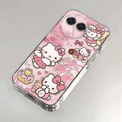 卡通kt猫realme真我V50壳透明RMX3781全包防摔男女可爱套外壳