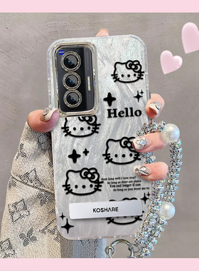 精孔kt猫vivoX70手机壳v2133a情侣全包防摔软高级男女可爱套外壳