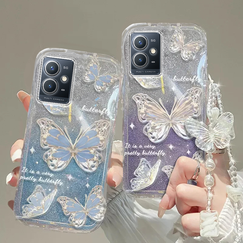 vivo Y33S手机壳Y3S透明Y5S软Y7S套Y9S全包M+防摔E潮Y3高级Y31S感Y30蝴蝶Y32款Y35男女vivoY33S新Y36薄Y37