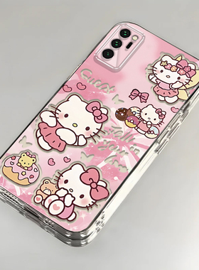 卡通kt猫荣耀V30壳透明OXF-AN00全包防摔高级男女可爱套外壳