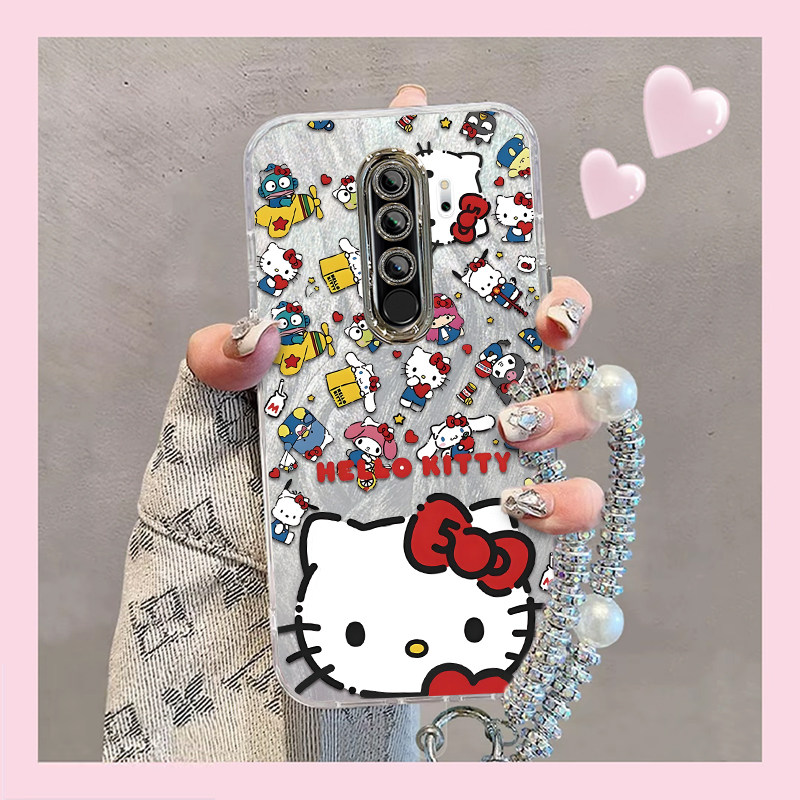 精孔kt猫红米9手机壳M2004J19C情侣全包防摔软高级男女可爱套外壳