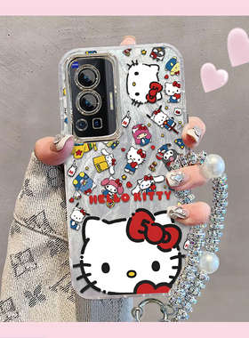精孔kt猫vivoX70Pro手机壳V2134A情侣全包防摔高级男女可爱套外壳