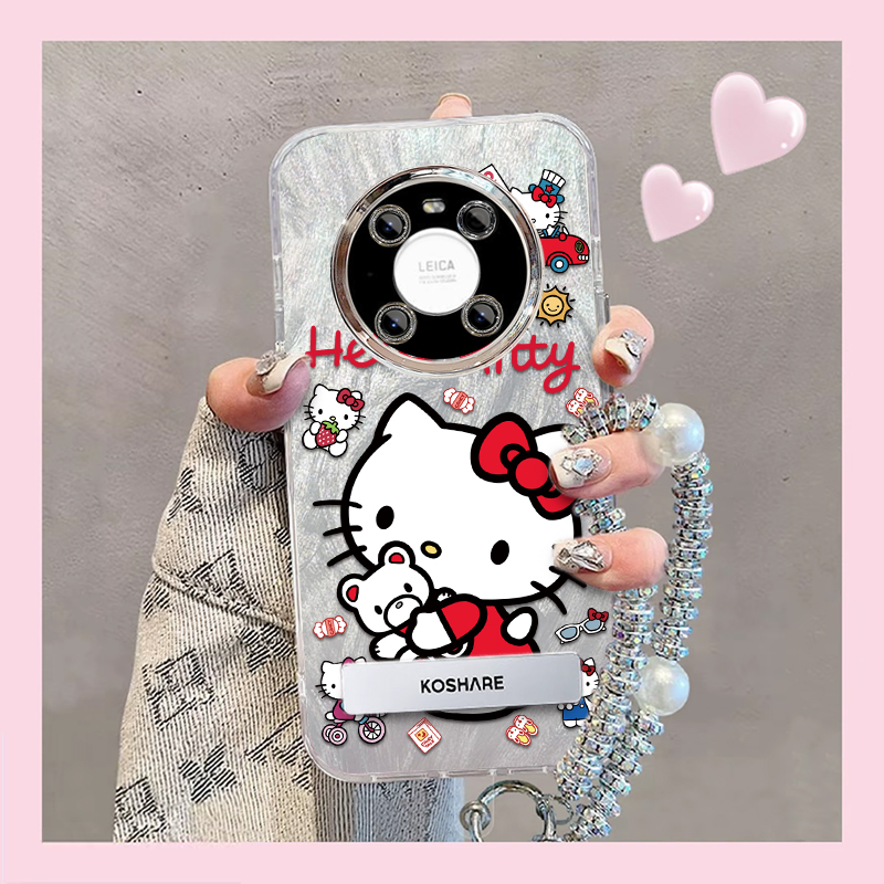 羽纱kt猫华为Mate40E手机壳情侣全包防摔硅胶高级男女可爱套外壳