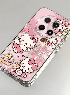 卡通kt猫realme真我12X壳透明RMX3993全包防摔男女可爱套外壳