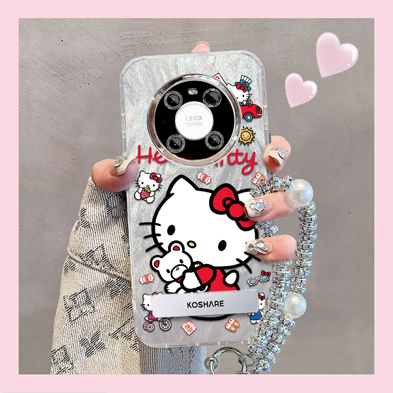 羽纱kt猫华为Mate40EPro手机壳情侣全包防摔软高级男女可爱套外壳