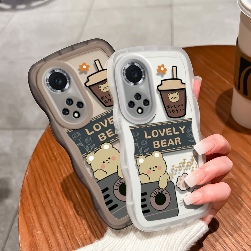 大波浪-条纹小熊手机壳