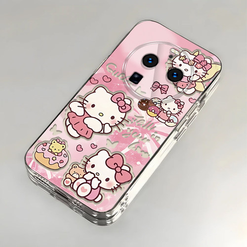 卡通kt猫OPPOFindX6Pro壳透明PGEM10全包防摔男女可爱套外壳