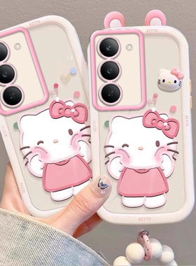 泡芙kt猫realme真我V60Pro壳RMX3953情侣全包防摔可爱套外壳