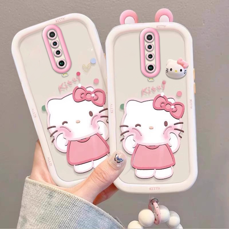 泡芙kt猫红米K30i壳M2001G7AE情侣全包防摔软男女可爱套外壳