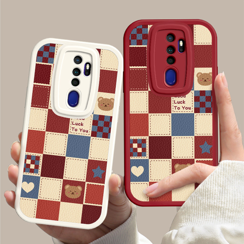 OPPOA11/A11S/A11XA手机壳硅胶新款高档卡通可爱全包套保护套软格子熊