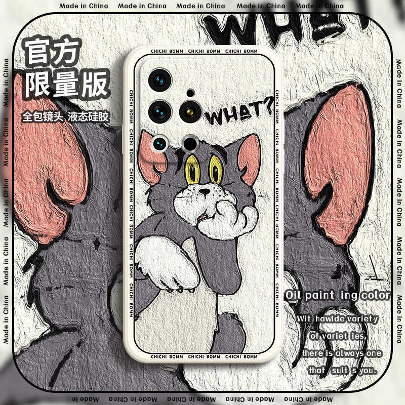 油画汤姆猫杰瑞鼠手机壳