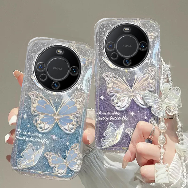 华为Mate60手机壳Mate60pro透明Mate50软10套Mate 8硅胶9防摔+奢华20全包30潮40高档70蝴蝶huawei手链x闪粉RS