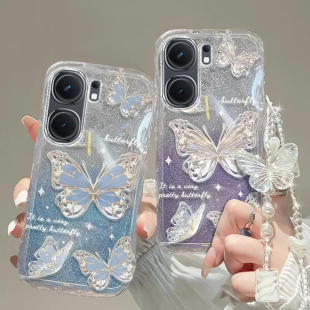 iQOO Neo9手机壳IQOOneo9透明neo软3套5s全包5se爱酷iqoo防摔6可爱6se潮奢华7se高档8蝴蝶9手链IQOO闪粉10