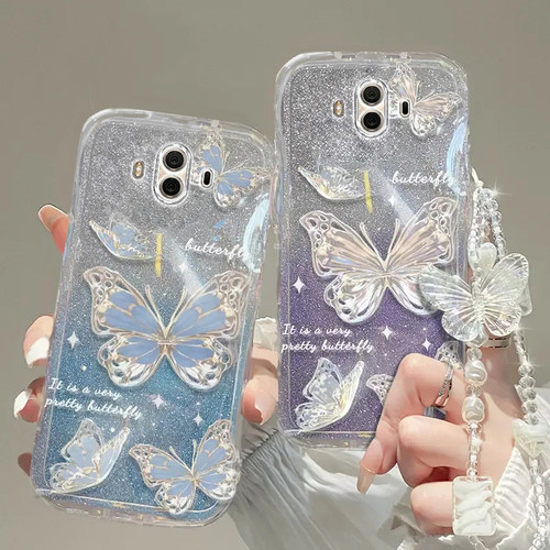 华为Mate10手机壳Mate10pro透明Mate9软套全包Mate 8硅胶20防摔30奢华40可爱50潮60高档70蝴蝶huawei手链闪粉