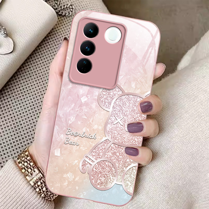 vivos16/s16e/s16Pro手机壳硅胶全包s17/17e/17Pro软玻璃超薄暴力熊新款高档卡通可爱