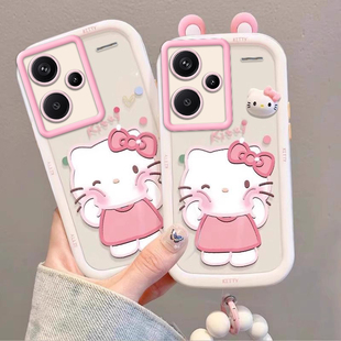 泡芙kt猫红米Note13Pro+壳23090RA98C情侣全包防摔可爱套外壳
