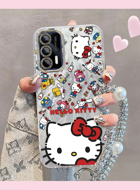 精孔kt猫realme真我Q3Pro手机壳RMX2205情侣全包防摔女可爱套外壳