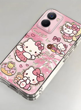 卡通kt猫realme真我10S壳透明RMX3617全包防摔男女可爱套外壳