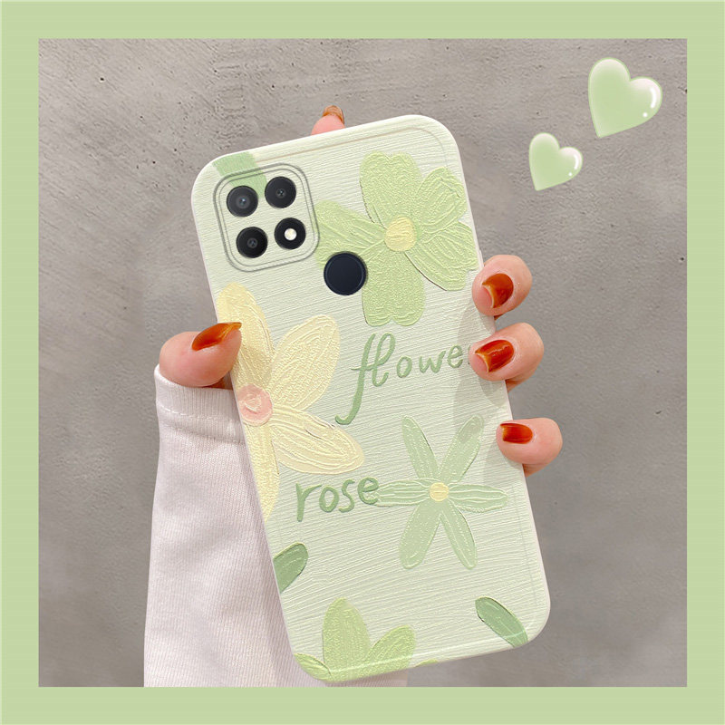 OPPO A35手机壳A35闺蜜小花油画可爱创意全包潮牌仙女清新OPPOA35