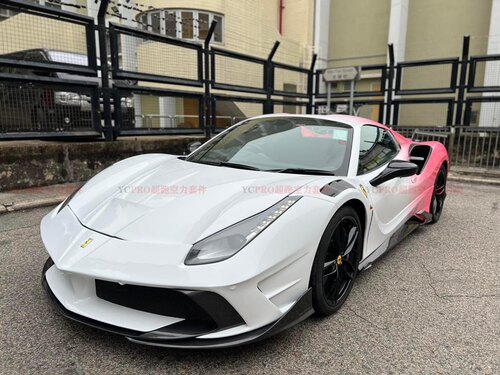 法拉利488GTB/spider改装Mansy款包围套件前杠机盖后杠尾翼侧裙