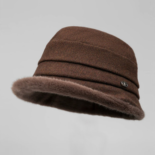 2025新款中老年人毛呢保暖妈妈洋气时髦奶奶帽子老太太帽女士秋冬