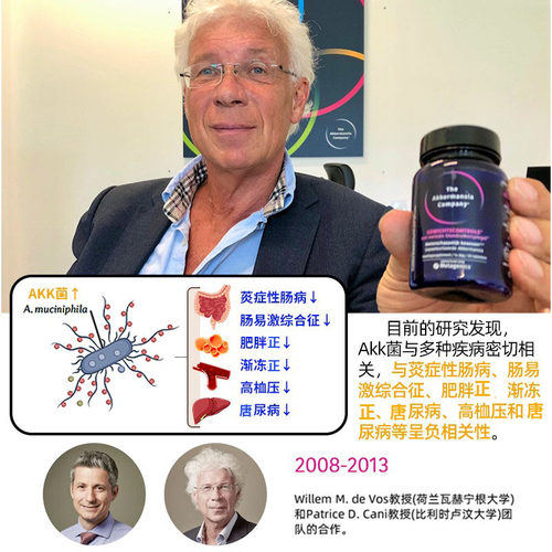 法国akk益生菌身材管理提高糖脂代谢肠易激肠漏修复男士健康德国