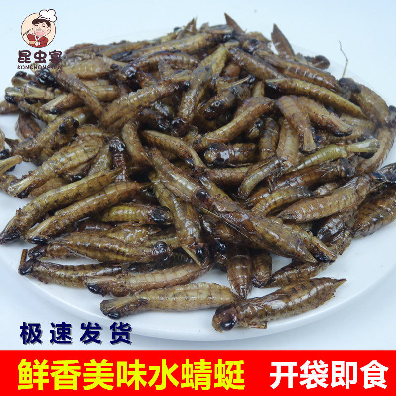 油炸水蜻蜓鲜香美味昆虫宴水泵虫蜻蜓蛹长形水蜻蜓即食佳肴马帮菜