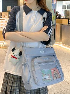 帆布包女单肩日系大容量手提袋拎书袋通勤上课包学生百搭补习袋