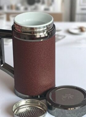 磨砂面陶瓷内胆办公杯景德镇陶瓷内胆办公杯高档陶瓷茶杯个人水杯