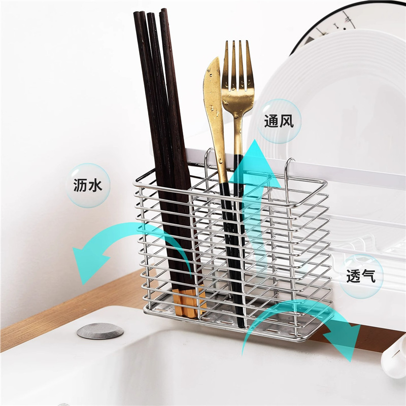 不锈钢筷子筒壁挂式厨房用品家用刀具筷笼置物架多功能收纳挂架