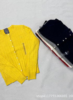 高品质rl拉夫小马标刺绣大童小麻花绞花开衫女