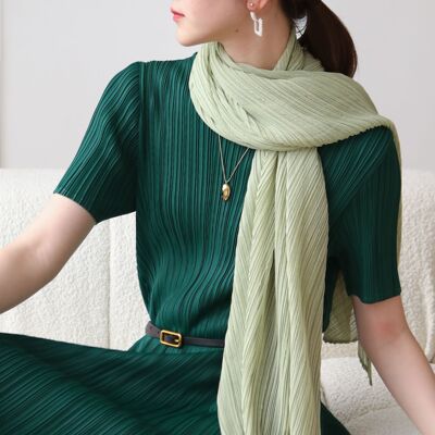 专柜品质进口天丝高端褶皱围巾遮阳沙滩巾披肩Pleats