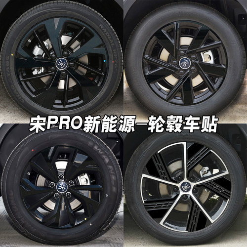 Sealion5宋PRO轮毂改装黑化贴膜