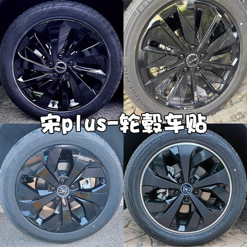 Sealion6宋Plus轮毂改装黑化贴膜