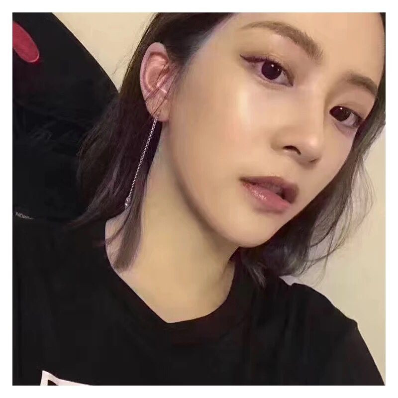 克罗潮牌耳钉流苏耳线925纯银