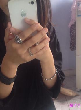 欧美潮牌潮流CH925纯银波浪纹戒指蛇骨指环男女款尾戒情侣对戒