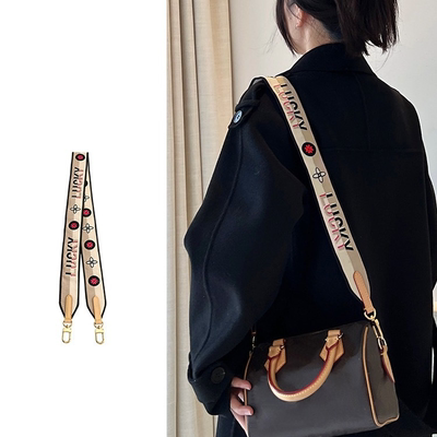 适用于lvspeedy20帆布包带肩带老花包包斜挎宽替换背带单买配件