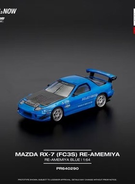 POPRACE 1:64 MAZDA RX7 (FC3S) RE-AMEMIYA BLUE深蓝色 合金车模