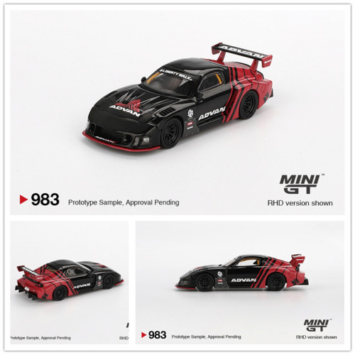 MINIGT 1:64 Mazda RX-7 LB-Super Silhouette Advan 合金 车模