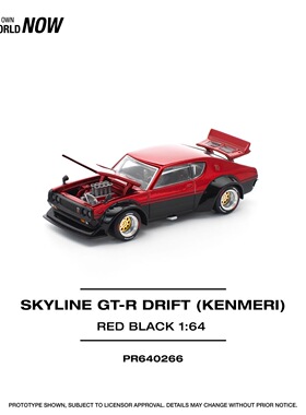 POPRACE 1:64 KPGC110 KENMERI - RED/BLACK -红黑 仿真 合金车模
