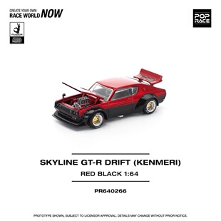 POPRACE 1:64 KPGC110 KENMERI - RED/BLACK -红黑 仿真 合金车模