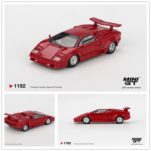 MINIGT 1:64 1192号 兰博基尼 Countach 25th Anniversary红 车模