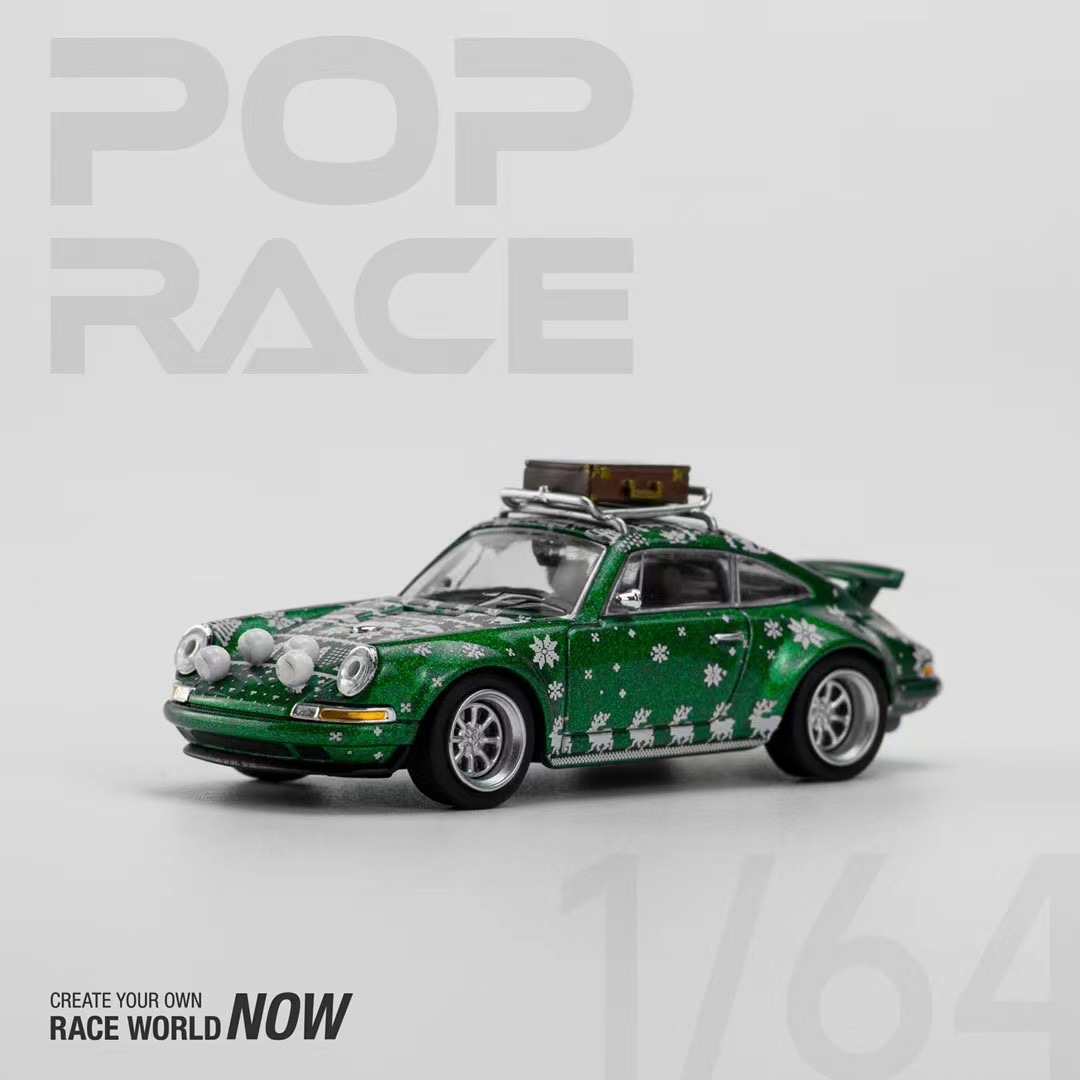 POPRACE 1/64 964 SINGER CHRISTMAS EDITION 2023绿色合金车模-封面