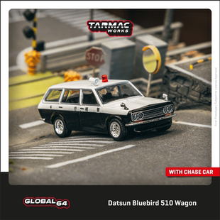 Tarmac Works 1:64 Datsun Bluebird 510 Wagon Japan Police Car