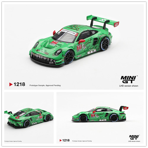 【预售】MINIGT 1:64 保时捷 Porsche 911 GT3 R (992) #77 车模