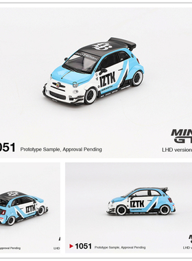 MINIGT 1:64 Abarth 595 LB-WORKS x Abas Works IZTK 合金 车模