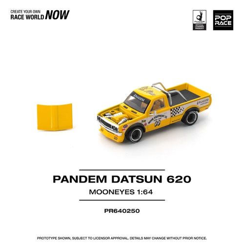 POPRACE 1:64 PANDEM DATSUN 620 - MOONEYES 仿真 合金 汽车模型
