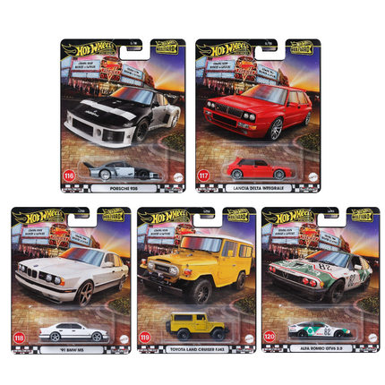 Hot Wheels风火轮 花园大道24保时捷935宝马M5蓝旗亚丰田合金车模